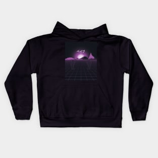 Vaporwave Synthwave Retrowave - REACH Kids Hoodie